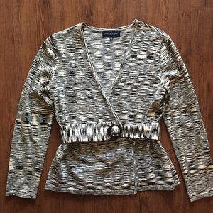 Jones New York Silk Wrap Cardigan